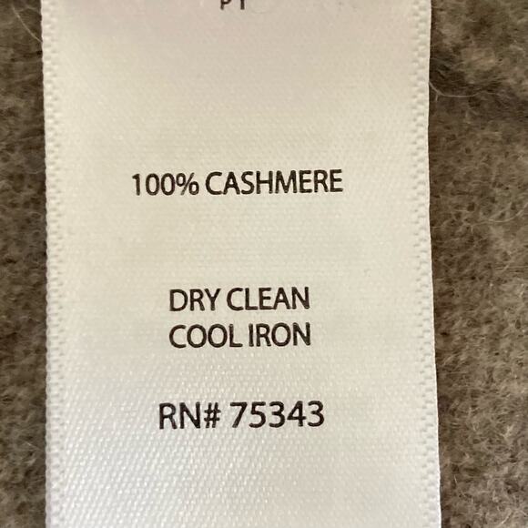 Cynthia Rowley 100% Cashmere Turtleneck Sweater Taupe SMALL Fall Cozy Warm - Picture 5 of 5